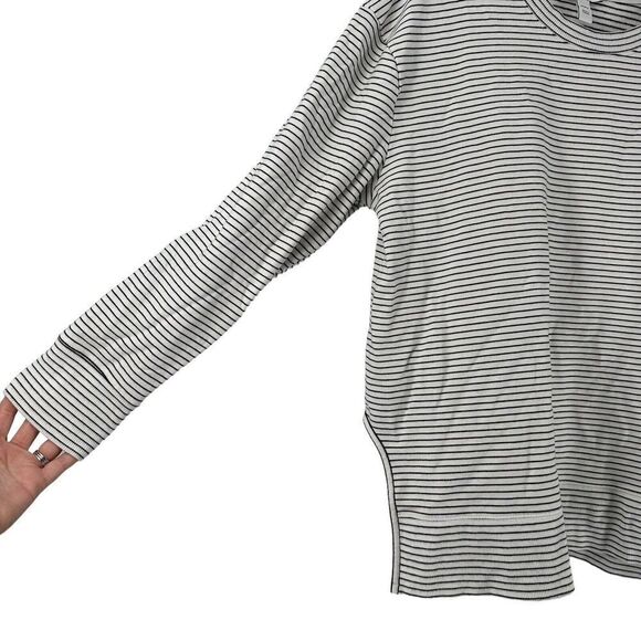 Daily Ritual Pullover Knit Top Womens Size XL Black White Striped Cotton Casual - Picture 5 of 7